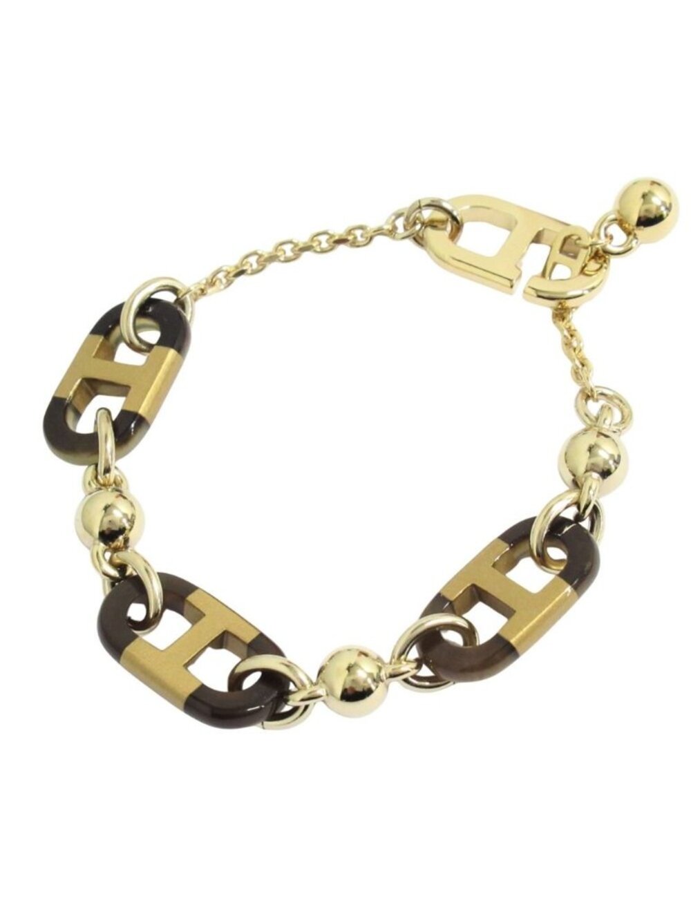 Hermes Shule le PM Bracelet Chaine D'Ancre T3 Gold LadySecond